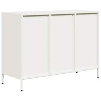 Credenza Bianca 101,5x39x73,5 cm in Acciaio Laminato a Freddo 851267