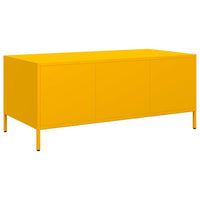 Tavolino Giallo 101,5x50x43,5 cm Acciaio Laminato a Freddo 851271