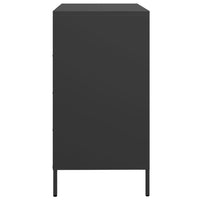 Credenza Nera 68x39x73,5 cm in Acciaio Laminato a Freddo 851286