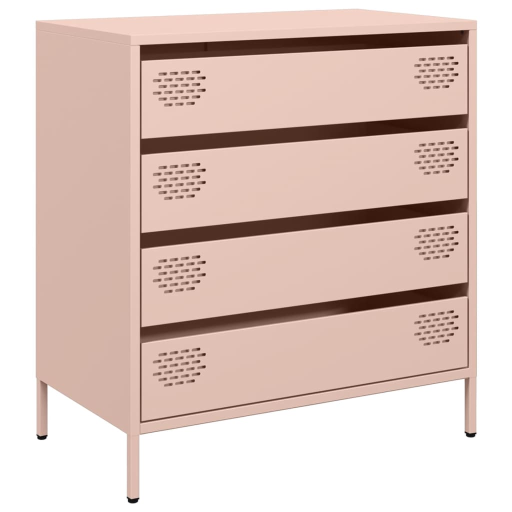 Credenza Rosa 68x39x73,5 cm in Acciaio Laminato a Freddo 851287