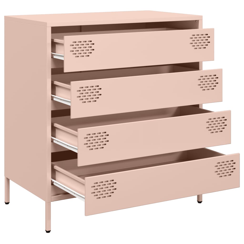 Credenza Rosa 68x39x73,5 cm in Acciaio Laminato a Freddo 851287