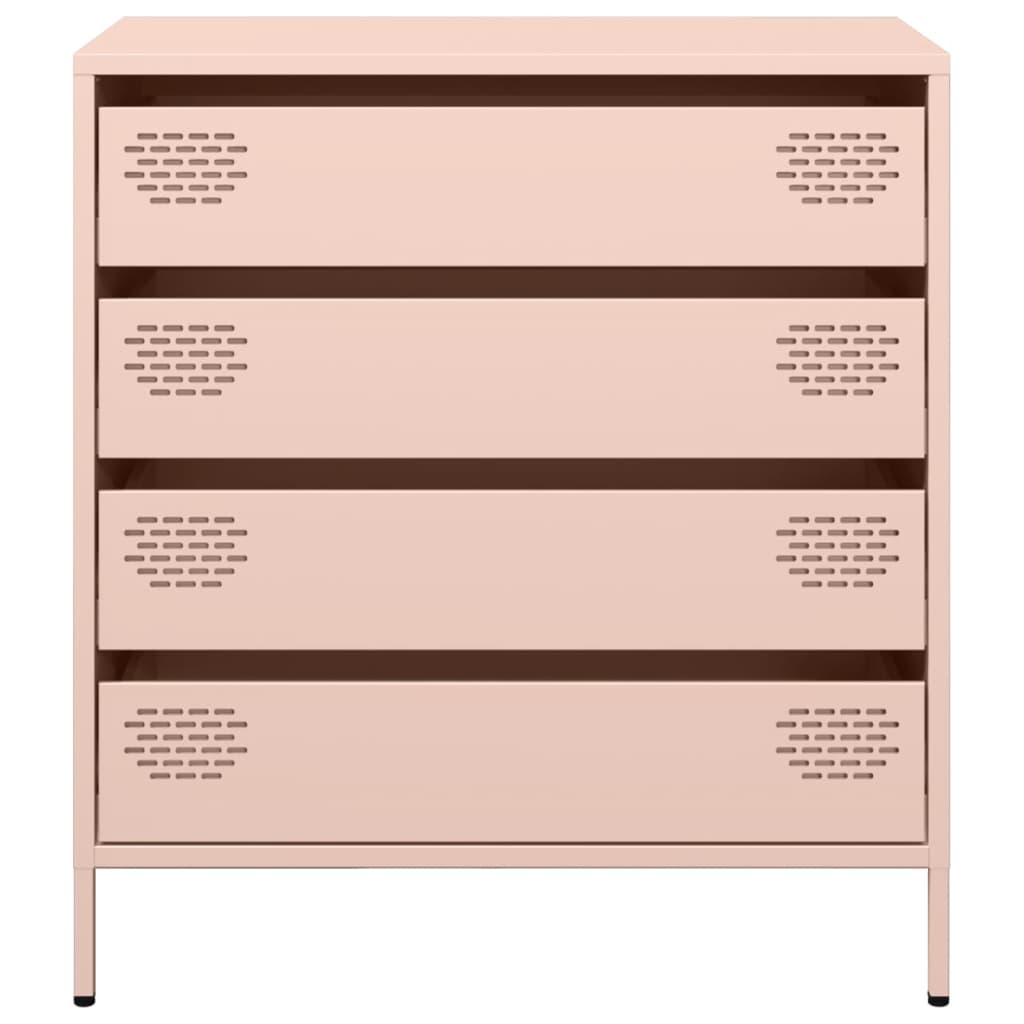 Credenza Rosa 68x39x73,5 cm in Acciaio Laminato a Freddo 851287