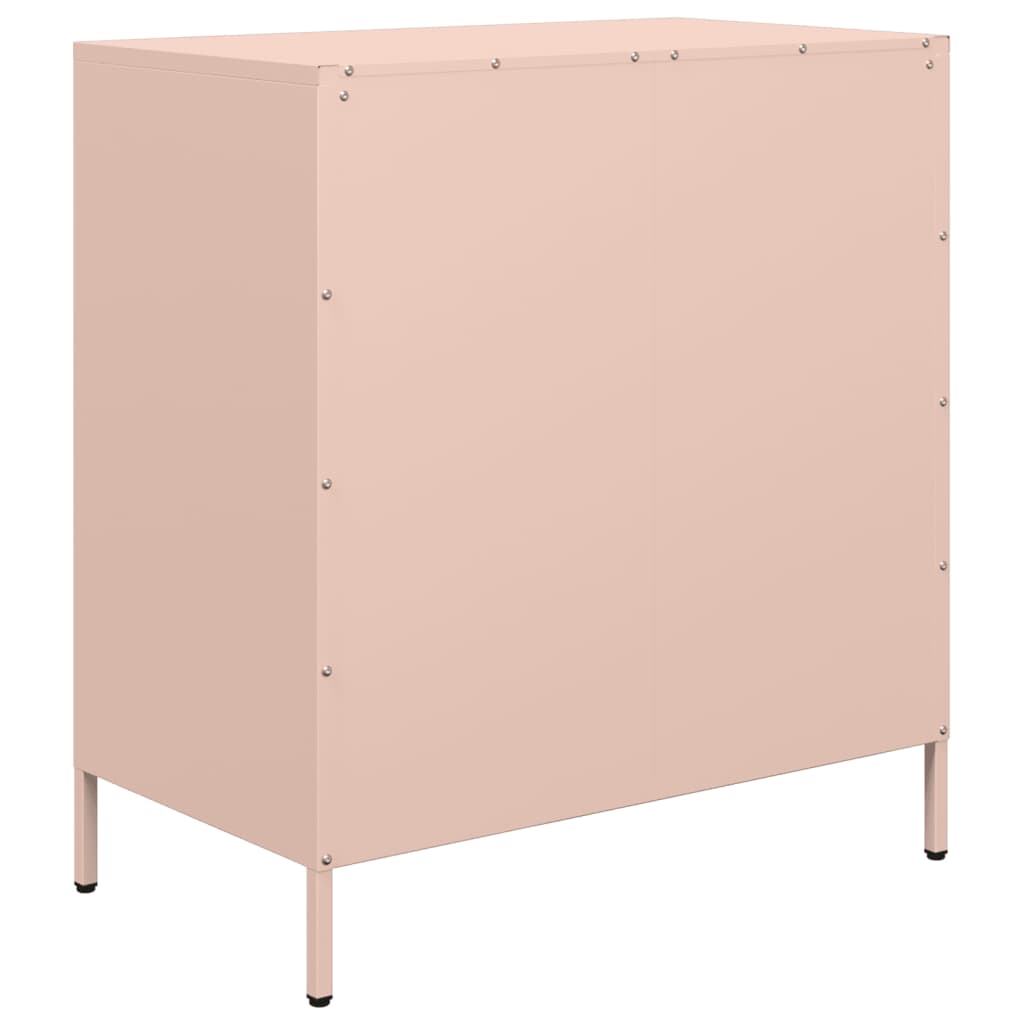 Credenza Rosa 68x39x73,5 cm in Acciaio Laminato a Freddo 851287