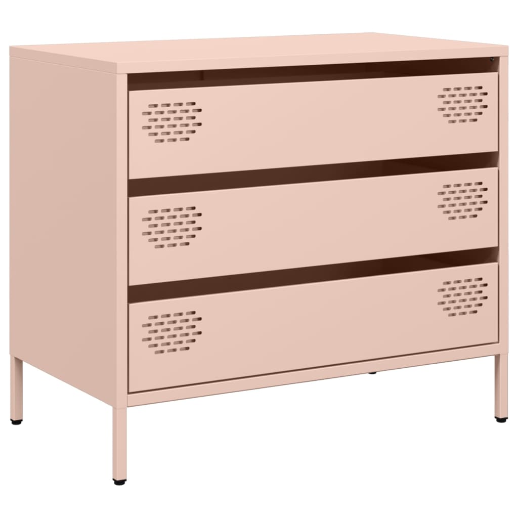 Credenza Rosa 68x39x58,5 cm in Acciaio Laminato a Freddo 851293