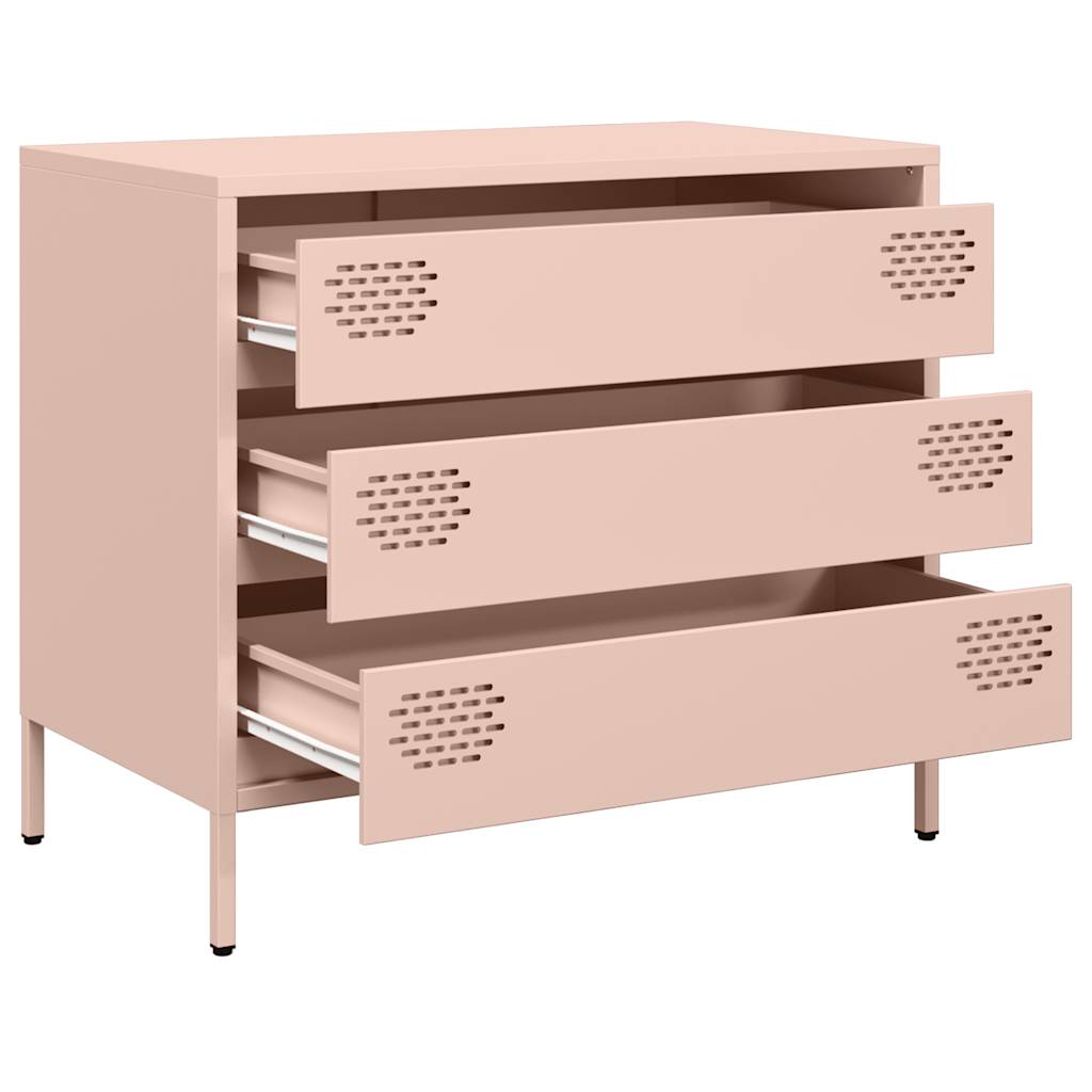 Credenza Rosa 68x39x58,5 cm in Acciaio Laminato a Freddo 851293