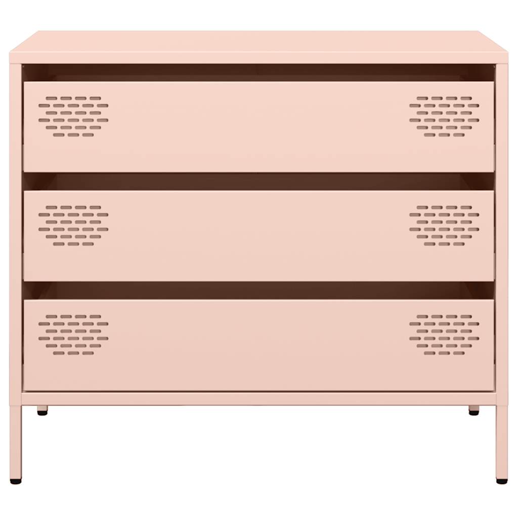 Credenza Rosa 68x39x58,5 cm in Acciaio Laminato a Freddo 851293