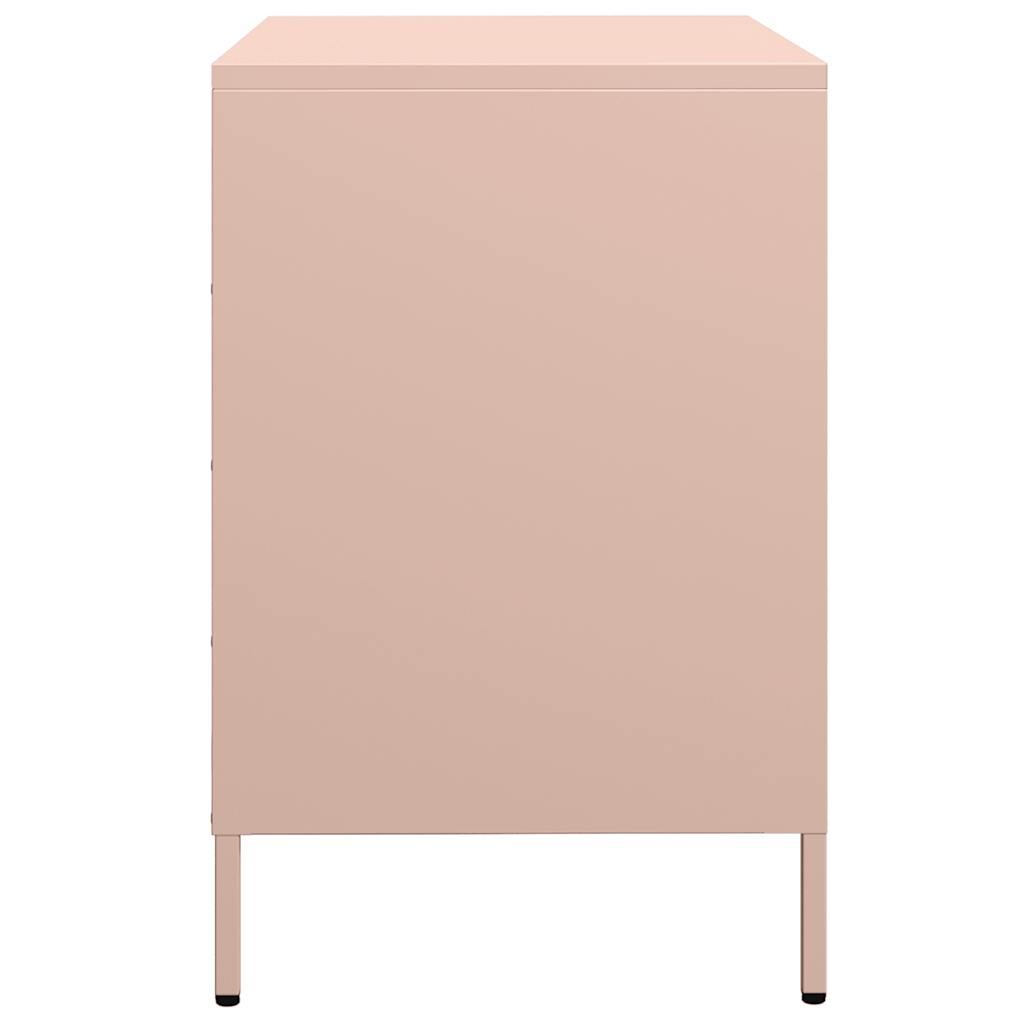 Credenza Rosa 68x39x58,5 cm in Acciaio Laminato a Freddo 851293