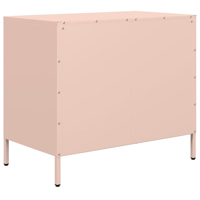 Credenza Rosa 68x39x58,5 cm in Acciaio Laminato a Freddo 851293