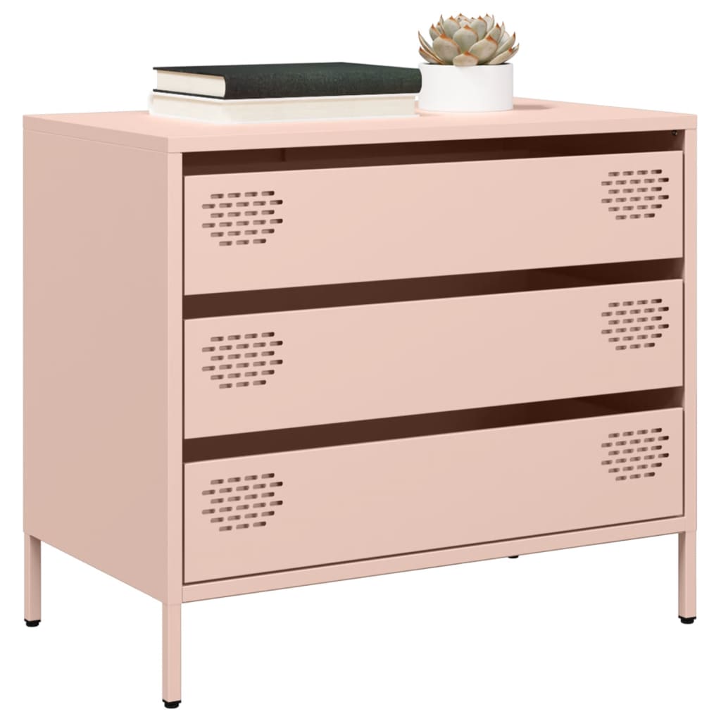 Credenza Rosa 68x39x58,5 cm in Acciaio Laminato a Freddo 851293