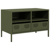 Mobile TV Verde Oliva 68x39x43,5cm in Acciaio Laminato a Freddo 851320