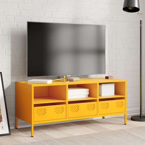 Mobile TV Giallo Senape 101,5x39x43,5 cm in Acciaio 851325