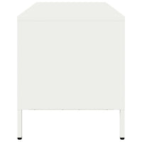 Mobile TV Bianco 101,5x39x43,5 cm in Acciaio Laminato a Freddo 851327