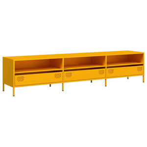 Mobile TV Giallo Senape 202x39x43,5cm Acciaio Laminato a Freddo 851349