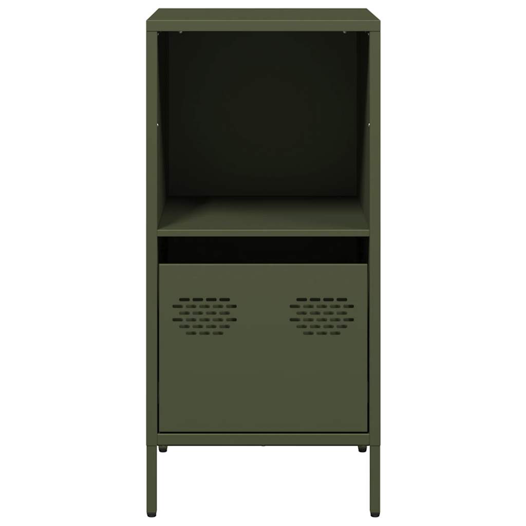 Credenza Verde Oliva 35x39x73,5 cm in Acciaio Laminato a Freddo 851356