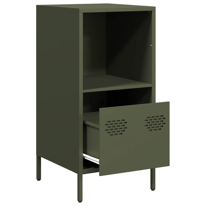 Credenza Verde Oliva 35x39x73,5 cm in Acciaio Laminato a Freddo 851356