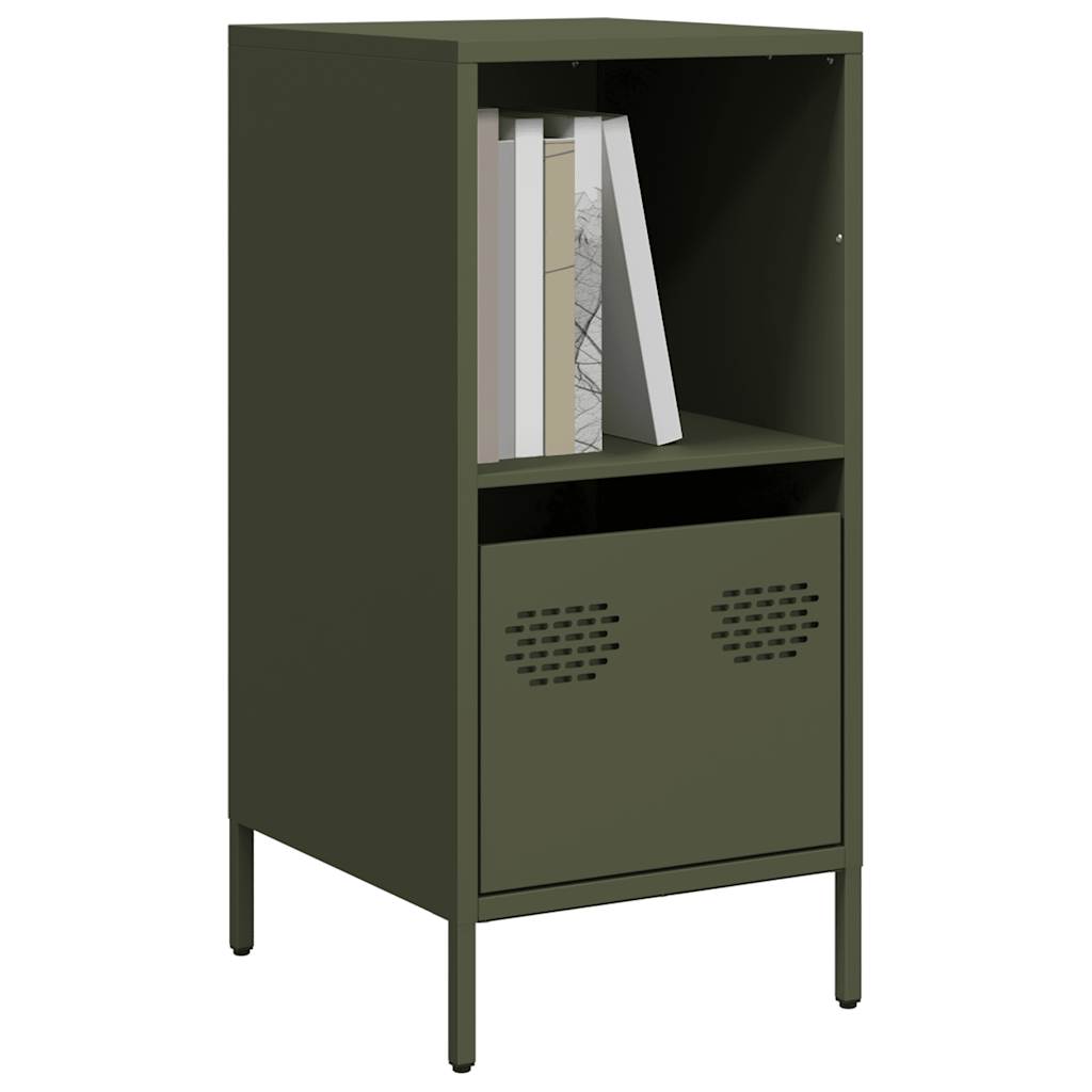 Credenza Verde Oliva 35x39x73,5 cm in Acciaio Laminato a Freddo 851356