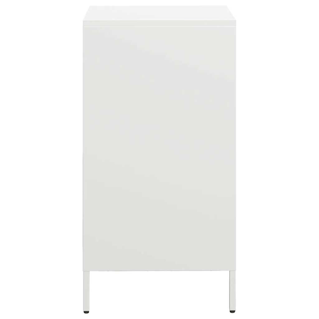 Credenza Bianca 35x39x73,5 cm in Acciaio Laminato a Freddo 851357