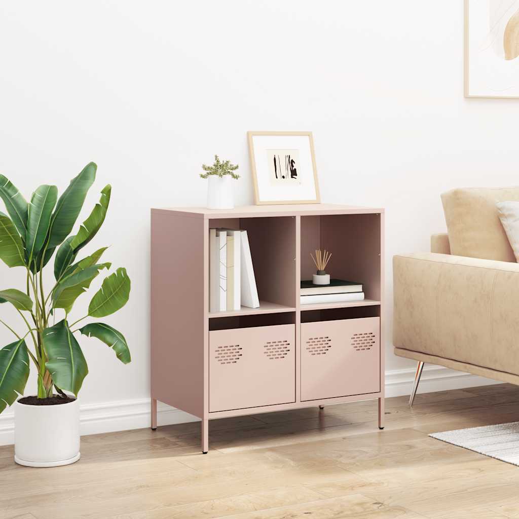 Credenza Rosa 68x39x73,5 cm in Acciaio Laminato a Freddo 851359