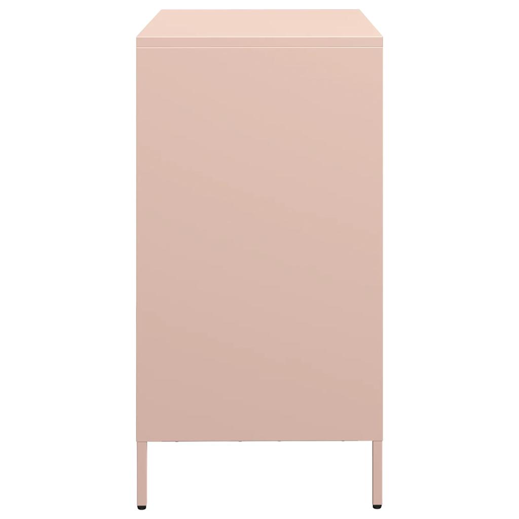 Credenza Rosa 68x39x73,5 cm in Acciaio Laminato a Freddo 851359