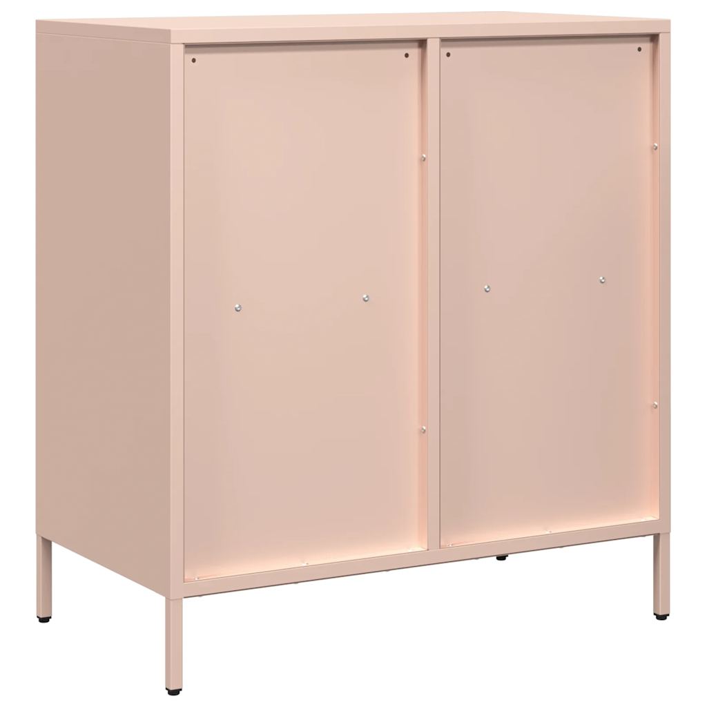 Credenza Rosa 68x39x73,5 cm in Acciaio Laminato a Freddo 851359