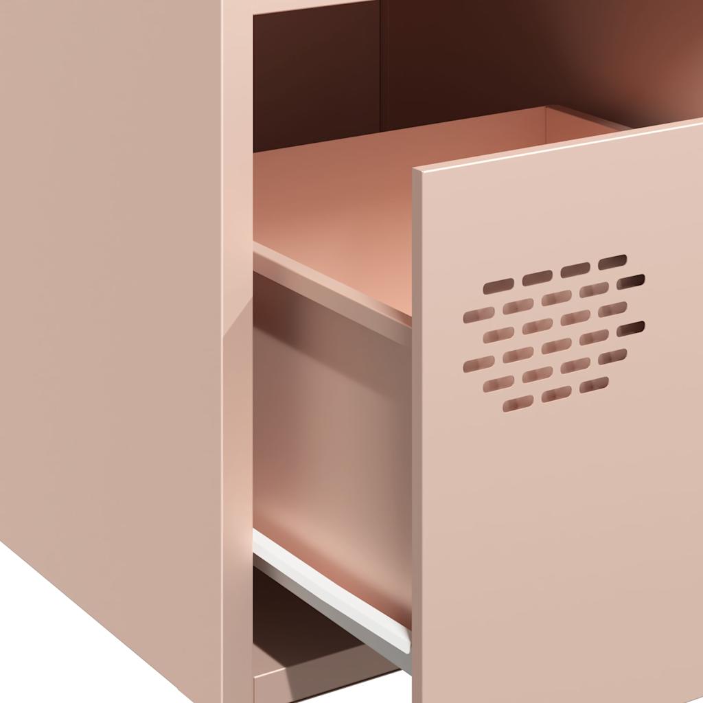 Credenza Rosa 68x39x73,5 cm in Acciaio Laminato a Freddo 851359