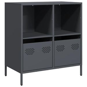 Credenza Antracite 68x39x73,5 cm in Acciaio Laminato a Freddo 851360