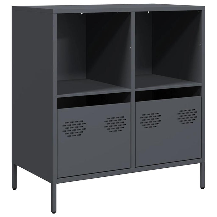 Credenza Antracite 68x39x73,5 cm in Acciaio Laminato a Freddo 851360