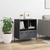 Credenza Antracite 68x39x73,5 cm in Acciaio Laminato a Freddo 851360