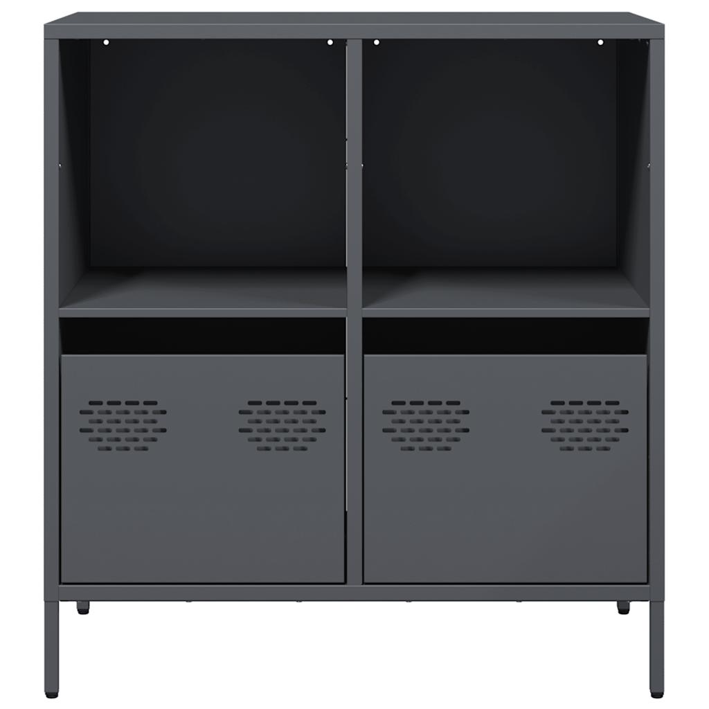 Credenza Antracite 68x39x73,5 cm in Acciaio Laminato a Freddo 851360