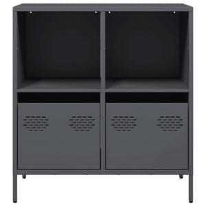 Credenza Antracite 68x39x73,5 cm in Acciaio Laminato a Freddo 851360