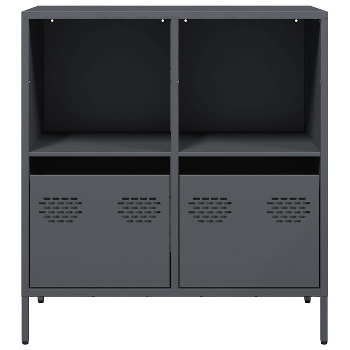 Credenza Antracite 68x39x73,5 cm in Acciaio Laminato a Freddo 851360