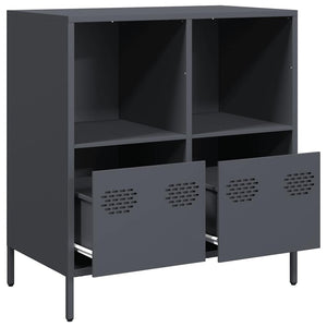 Credenza Antracite 68x39x73,5 cm in Acciaio Laminato a Freddo 851360