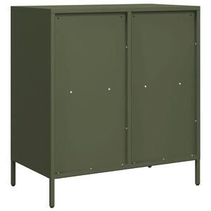 Credenza Verde Oliva 68x39x73,5 cm in Acciaio Laminato a Freddo 851362