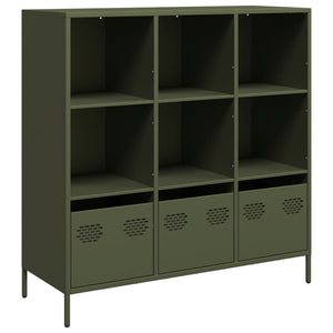 Credenza Verde Oliva 101,5x39x103,5 cm in Acciaio 851392