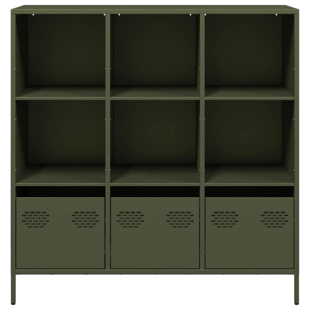 Credenza Verde Oliva 101,5x39x103,5 cm in Acciaio 851392