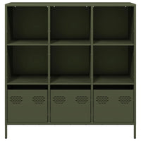 Credenza Verde Oliva 101,5x39x103,5 cm in Acciaio 851392