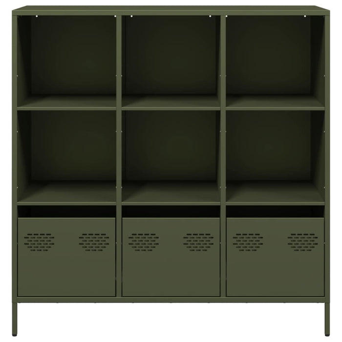 Credenza Verde Oliva 101,5x39x103,5 cm in Acciaio 851392