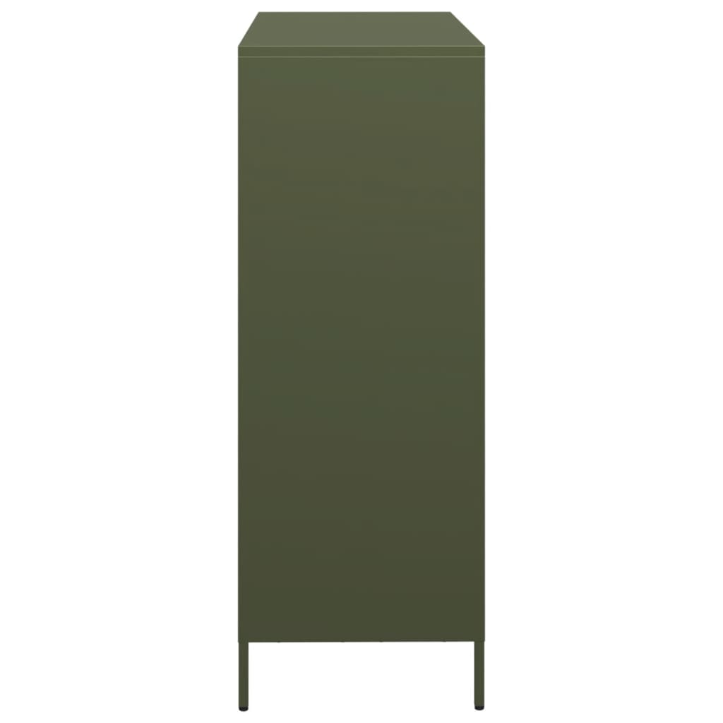 Credenza Verde Oliva 101,5x39x103,5 cm in Acciaio 851392