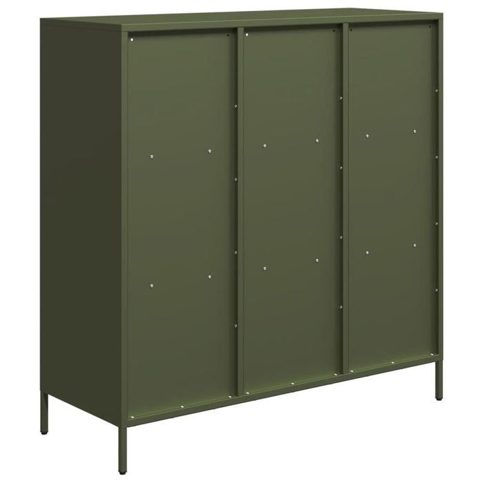 Credenza Verde Oliva 101,5x39x103,5 cm in Acciaio 851392