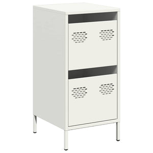 Credenza Bianca 35x39x73,5 cm in Acciaio Laminato a Freddo 851399