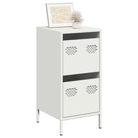 Credenza Bianca 35x39x73,5 cm in Acciaio Laminato a Freddo 851399