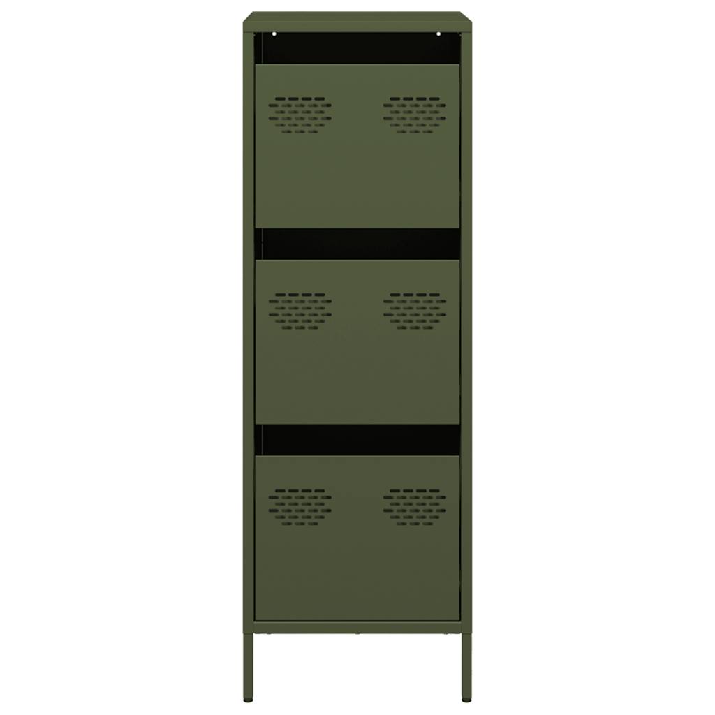 Credenza Verde Oliva 39x35x103,5 cm in Acciaio 851404