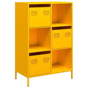 Credenza Giallo Senape 68x39x103,5 cm in Acciaio 851409