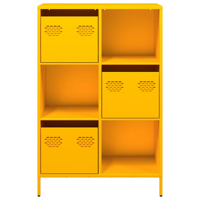 Credenza Giallo Senape 68x39x103,5 cm in Acciaio 851409