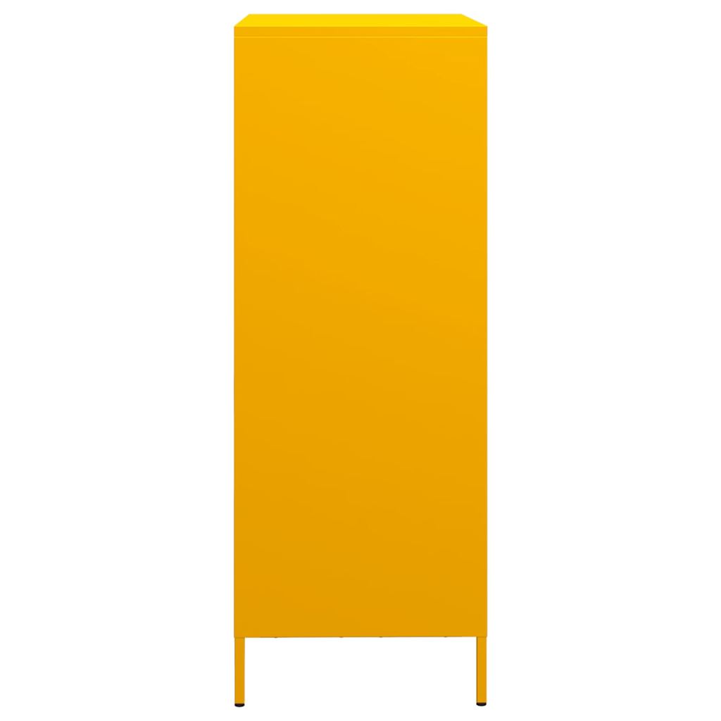 Credenza Giallo Senape 68x39x103,5 cm in Acciaio 851409