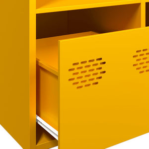 Credenza Giallo Senape 68x39x103,5 cm in Acciaio 851409