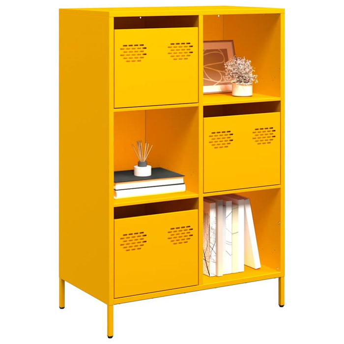 Credenza Giallo Senape 68x39x103,5 cm in Acciaio 851409