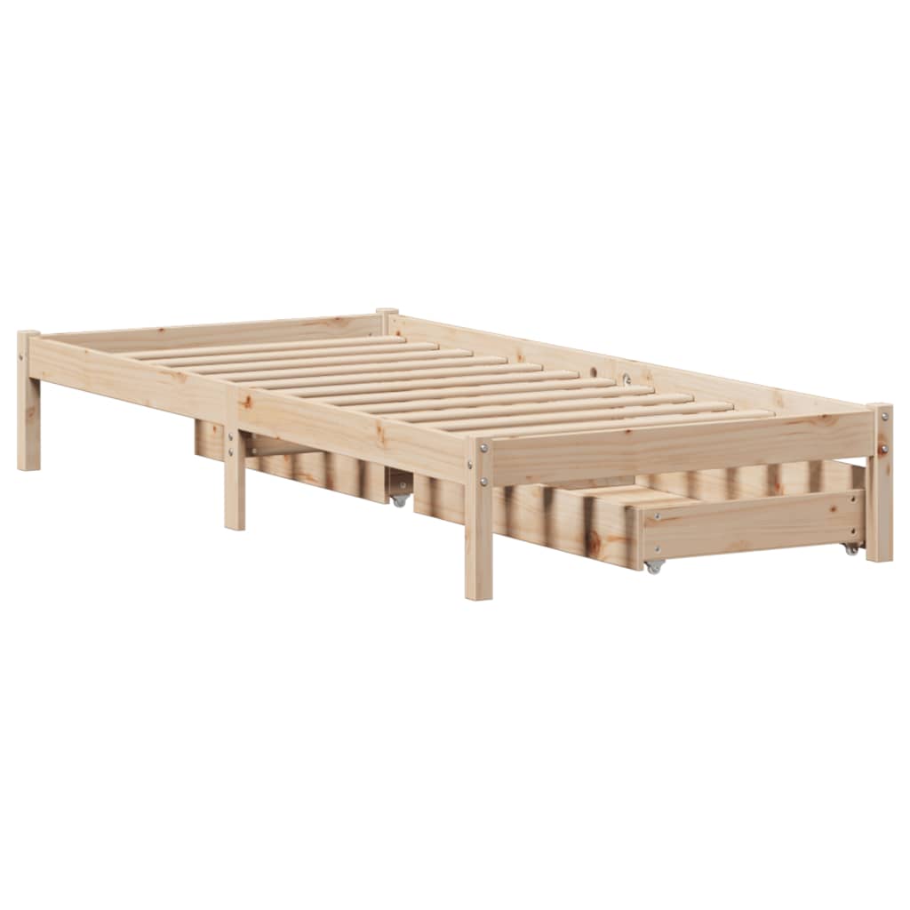 Letto senza Materasso 75x190 cm in Legno Massello Pino 3301420