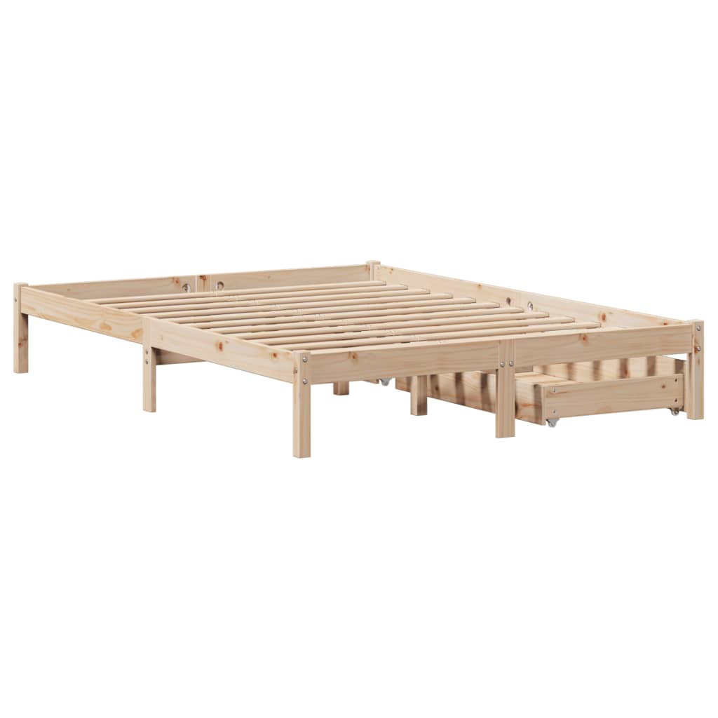 Letto senza Materasso 120x190 cm in Legno Massello di Pino 3301424