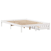 Letto senza Materasso Bianco 140x190 cm Legno Massello di Pino 3301429